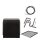 Buderus Speicherpaket M L200.3 schwarz, Warmwasserspeicher L200.3 RS-B liegend, Rohrgruppe BCC33-HE, Aufstellblech, Speicheranschluss-Set AS1.6 Ø 6 mm