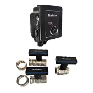 Buderus Logafix BUE-Plus 2 25/1-6 180mm inkl. Pumpenkugelhahn-Set für Vor-/Rücklauf 1" - 7739622540