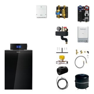 Buderus Logaplus-Paket K76S bestehend aus: KB192i.2-15kW,Erdgas: H/L, Regelung IMC120,Heizkreis-Set HSM20 gemischt, Funkmodul MX400, Abscheider MSL25, Ausdehnungsgefäß BU-H 35L - 7739622612