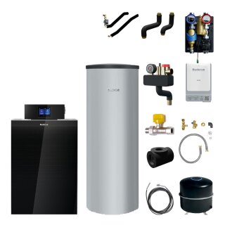 Buderus Logaplus-Paket K83 bestehend aus: KB192i.2-15kW,Erdgas: H/L, Speicher SU160L, Regelung IMC120,Heizkreis-Set HS25MSL ungemischt, Funkmodul MX400, Ausdehnungsgefäß BU-H 35L - 7739622645