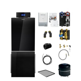 Buderus KB195i.2-19 kW Öl-Brennwertkessel Paket Logaplus K78, Blaubrenner BZ1.1, WW-Speicher L200.3 RS-B liegend, Heizkreis-Set HSM20/6 (gemischt), Heizkreismod. MM100, Abscheidergr. MSL25, Regelger. IMC120, Bedieneinh. BC400, Funkmod. MX400 - 7739622662