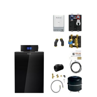 Buderus KB195i.2-19 kW Öl-Brennwertkessel-Paket Logaplus K79S, Blaubrenner BZ1.1, Heizkreis-Set HS25/4 BU (ungemischt), Abscheidergruppe MSL25, Kesselanschluss-Set BCS35, Regelgerät IMC120, Bedieneinheit BC400, Funkmodul MX400 - 7739622670