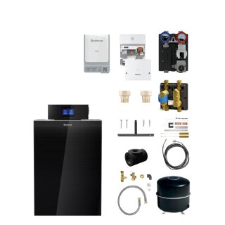 Buderus KB195i.2-19 kW Öl-Brennwertkessel-Paket Logaplus K79S, Blaubrenner BZ1.1, Heizkreis-Set HSM20/6 BU (gemischt), Heizkreismodul MM100, Abscheidergruppe MSL25, Wandmontage-Set WMS1, Regelgerät IMC120, Bedieneinheit BC400, Funkmodul MX400 - 7739622671