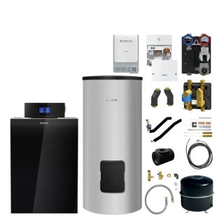 Buderus KB195i.2-25 kW Öl-Brennwertkessel-Paket Logaplus K80, Blaubrenner BZ1.1, WW-Speicher SU300.5 S-C, Heizkreis-Set HSM20/6 BU (gemischt), Heizkreismodul MM100, Abscheidergr. MSL25, Regelgerät IMC120, Bedieneinheit BC400, Funkmodul MX400 - 7739622688