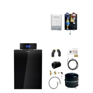 Buderus KB195i.2-25 kW Öl-Brennwertkessel-Paket Logaplus K85S, Blaubrenner BZ1.1, Heizkreis-Schnellmontage-Set HSM25/6 MSL BU (ungemischt), Kesselanschluss-Set BCS35, Regelgerät IMC120, Bedieneinheit BC400, Funkmodul MX400 - 7739622698