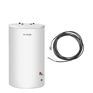 Buderus Speicherpaket M S120 weiß, Warmwasserspeicher S120/5W, Speicheranschluss-Set AS1.6 Ø 6 mm