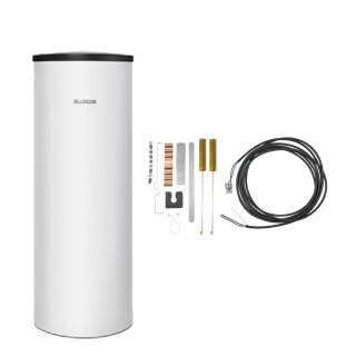 Buderus Speicherpaket M SU200 weiß, Warmwasserspeicher SU200/5W, Speicherfühler-Set Ø 6 mm