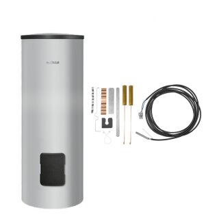 Buderus Speicherpaket M SH300 silber, Warmwasserspeicher SH300 RS-B, Speicherfühler-Set Ø 6 mm