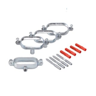 NMC Befestigungs-Set für AEROLINE® INOX SPLIT/PRO 100, Gr.2, DN16, 4 Schellen inkl. Zubehör - 8718532204