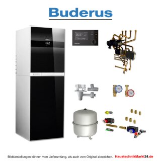 Buderus Logaplus-Paket W61 GB192-25iT100S,sw,RC310,2HK seitl./oben